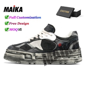 Moda Casual 2025 Vintage personalizado deportes hombres zapatos suela gruesa altura aumento caminar grueso Skateboard zapatos con lona - Product Image 1