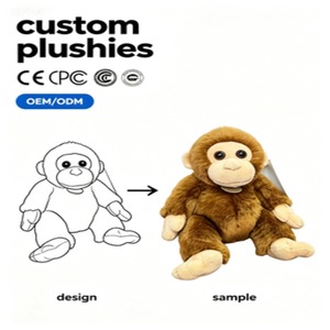 Nuevo Peluche de Mono Realista y Suave para Niños, Venta al por Mayor, Personalizable, 2026 - Product Image 1
