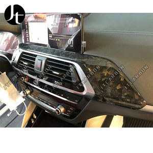 6 pezzi in carbonio reale secco accessori interni cruscotto kit copertura centrale Console pannelli porta per <span class=keywords><strong>BMW</strong></span> X3 <span class=keywords><strong>X4</strong></span> G01 G02 2018-2022 - Product Image 3