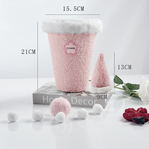 Nouvel Arrangement Floral DIY en Peluche pour l'Automne et l'Hiver : Bouquet en Forme de Gobelet Bobo, de Châtaigne ou de Cornet de <span class=keywords><strong>Glace</strong></span> – Matériel d'Emballage - Product Image 4