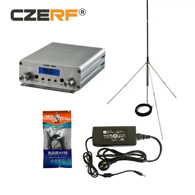 CZE-15A 3W/15W 88MHz~108MHz Stereo PLL Radio 15 watt fm transmitter