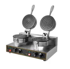 Máquina de waffle antiaderente para mesa, equipamento de cozinha para fast food, bolha giratória elétrica ideal para fazer bolos