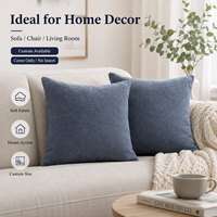 Housse de coussin carrée décorative personnalisable, en tissu tissé texturé doux