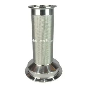 Huahang kaynağı 5 10 um sinterlenmiş 316 paslanmaz çelik gözenekli metal geri yıkama süzgeçleri filtre mum