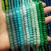 Perles rondes en agate naturelle de 5*8 mm, fortement polies, pour la fabrication de bijoux DIY