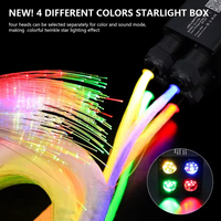 Kit de Luces de Techo de Fibra Óptica con Efecto de Estrella RGBW de 4 Puertos y 36 W, con Control por Aplicación, Kit de Iluminación de Techo para Automóvil con Efecto de Estrellas