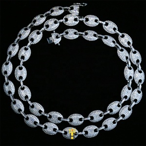 Bijoux pour hommes et femmes, design plaqué <span class=keywords><strong>or</strong></span>, 10mm, chaîne à maillons en grains <span class=keywords><strong>de</strong></span> <span class=keywords><strong>café</strong></span>, bracelet et <span class=keywords><strong>collier</strong></span>, vente en gros - Product Image 6