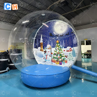 Boule de neige gonflable géante de 4m avec de la neige soufflante