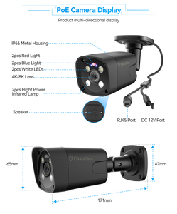 Techage-cámara <span class=keywords><strong>de</strong></span> seguridad Cctv para exteriores, 2K, Poe, a todo <span class=keywords><strong>Color</strong></span>, 4Mp, Ai, Poe, Ip, Xmeye - Product Image 6