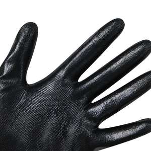 Gants de sécurité en polyester/nylon enduits de NBR, fabrication vietnamienne, épaisseur moyenne, poignet élastique, paume lisse, anti-coupure/anti-gel/anti-chimiques - Product Image 4