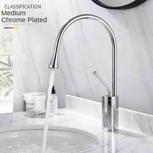 European-Style Modern Brass Water Drop <strong>Faucet</strong> Hot Cold <strong>Dragon</strong> Basin <strong>Faucet</strong> for Bathroom Cabinet &amp; Balcony Rotating Table Design - Product Image 6