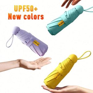 Custom With Logo Mini Promotion Capsule Manual Uv Protection Lady Compact Sun and Rain Small Folding <b>Umbrella</b> - Product Image 2