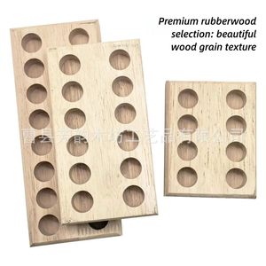Wooden Pliers Organizer With Round And Pointed Nozzles Multi Functional <b>Desktop</b> <b>Shelf</b> Perforated Base Standing Type - Product Image 2