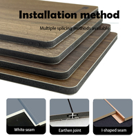 Panel Decorativo de Pared Moderno de WPC de 9 mm, Resistente al Fuego y al Agua, Revestimiento de Pared de Plástico de Fácil Instalación para Interiores de Hogares, Hoteles y Villas