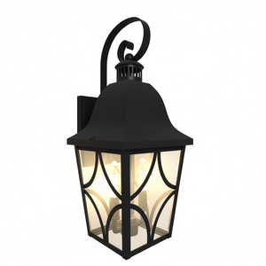 Outdoor Wall Lantern Matte Black Waterproof LED Light Aluminum Alloy <b>Porch</b> Garage <b>Front</b> <b>Door</b> Lighting Clear Glass Wall Mount - Product Image 1