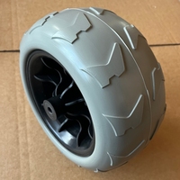 Roue en PU avec jante en plastique, roues de plage, roues ballon, roues en PU de 9/12/16 pouces pour chariot de plage