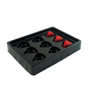 Customizable Chocolate Packaging Black <strong>Plastic</strong> <strong>Insert</strong> Chocolate Blister Tray - Product Image 1