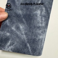 Tissu en similicuir PU imitation denim délavé, directement de l'usine, 1 mm, résistant à l'abrasion, pour sacs, chaussures, boîtes à bijoux, étuis de téléphone