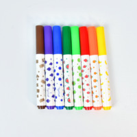 Ensemble de stylos de couleur lavables parfumés, 8 couleurs, papeterie mignonne, marqueurs à base d'eau non toxiques pour enfants, dessin, fournitures artistiques scolaires