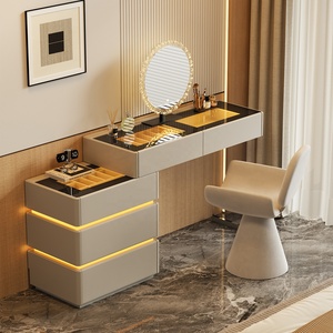 Tocador Minimalista Italiano con Cajones, Almacenamiento Integrado para Dormitorio, Mesita de Noche, Tocador de Lujo de Alta Gama - Product Image 1
