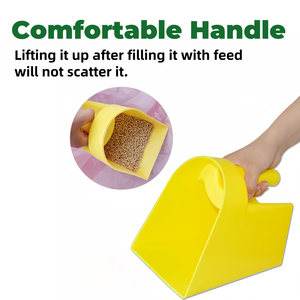 Pala de Plástico Amarillo Naranja de Gran Capacidad de 4.4L con Mango para Alimentador de Animales, Equipo Agrícola - Product Image 5
