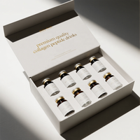 Boîtes rigides haut de gamme personnalisées avec estampage à chaud et fermeture magnétique pour l'emballage de peptides de collagène