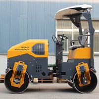 3 tonnes mini rouleau de route asphalté moteur diesel rouler sur petit rouleau compacteur de route prix d'usine