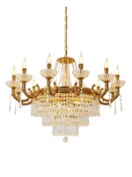 Éclairage LED de luxe de style européen et français en cuivre massif, conçu sur mesure, à double fonction (aspiration et levage), à flux lumineux élevé pour