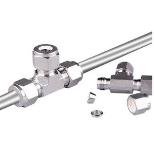 סוג סווגלוק מטיט עם פרולים נירוסטה כפול שווה איחוד טי 1/2 צינור אינץ 'd צינור דחיסה הולם - Product Image 2