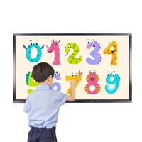 Système double tout-en-un PC Écran tactile interactif Tableau blanc interactif pour salle de classe 65'' 75'' 85'' 86'' Tableau blanc LED noir 50KGS