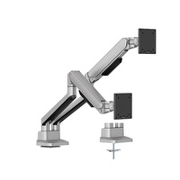 Bras de moniteur double à ressort mécanique LDT86-C024 17-35 pouces 12 kg, support d'écran d'ordinateur 34 pouces, support de bureau VESA, support double moniteur