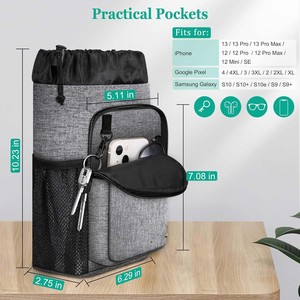 Free sample promotionCrutch Bag Walking Canes Water-Resistant Crutch Storage Organizer <b>Pouch</b> Tote Bag with <b>Drink</b> Holder OEM - Product Image 5