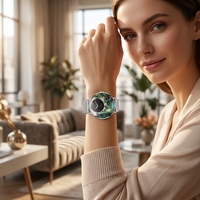 Jam Tangan Pintar AMOLED Ultra Tipis Wanita, Pelacak Detak Jantung, Tekanan Darah, SpO2, dan Menstruasi Wanita, Smartwatch Kustom, Langsung Dari Pabrik