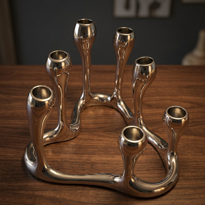 Porte-bougie en aluminium - Décoration d'intérieur durable faite à la main - Product Image 1