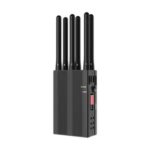 Detektor sinyal RF 6 antena, pengulang detektor sinyal RF perangkat anti-mata-mata ponsel, Portabel 2G/3G/4G/GPS/GSM/WIFI/