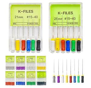 Traitement du canal radiculaire en acier inoxydable utilisé à la main #8-#40 K limes bon fichier <span class=keywords><strong>Endo</strong></span> dentaire Flexible - Product Image 3