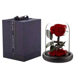 Roses éternelles enchantées faites à <span class=keywords><strong>la</strong></span> main en gros, fleurs de <span class=keywords><strong>la</strong></span> <span class=keywords><strong>Belle</strong></span> <span class=keywords><strong>et</strong></span> <span class=keywords><strong>la</strong></span> Bête, roses conservées dans un bocal en verre pour Noël, Thanksgiving, prix d'usine - Product Image 3