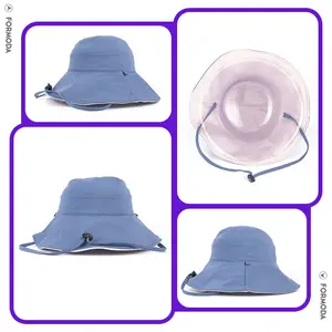 European-style High Quality Summer Sun Protection Broad-brimmed Fisherman Hat Outdoor Double Dome Shade Large Brim Hat