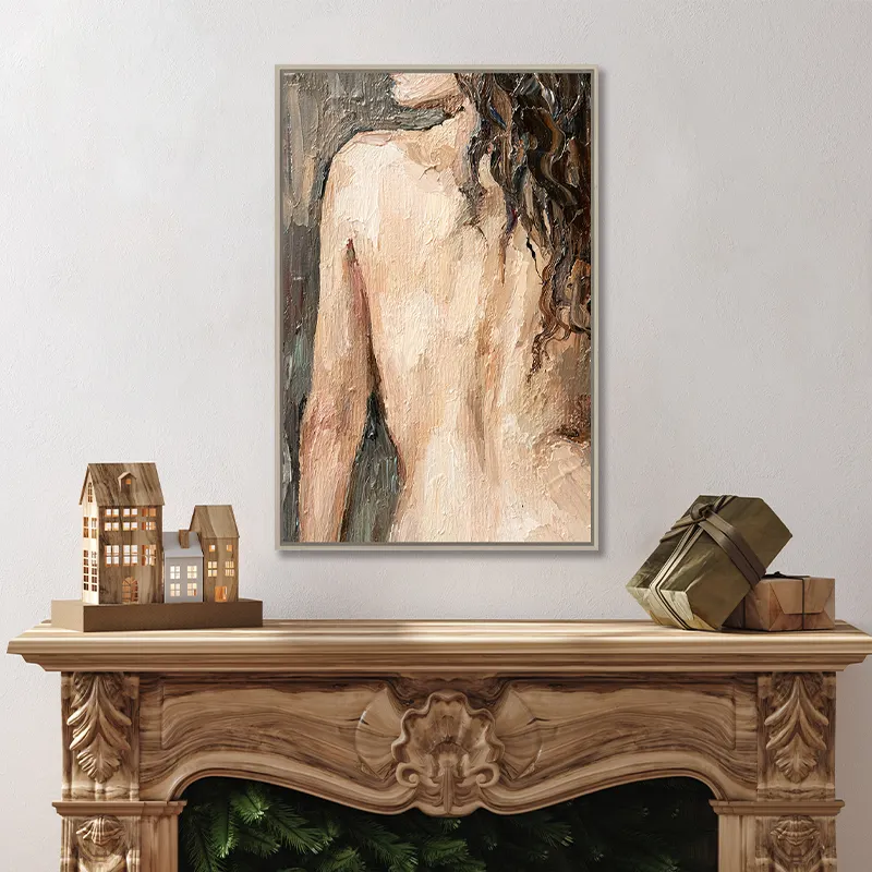 Dekorasi rumah bingkai untuk telanjang kanvas seni 100% minyak lukisan tangan gadis cantik tanpa pakaian artistik lukisan dinding