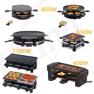 Plaque de fer amovible multifonctionnelle pour la maison Grill d'intérieur rond Fromage Barbecue électrique Grill <span class=keywords><strong>Raclette</strong></span> Grill pour 6 personnes - Product Image 4