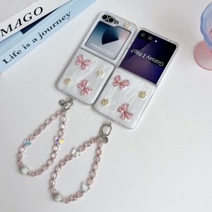 <span class=keywords><strong>เคส</strong></span>ใสลายผีเสื้อ<span class=keywords><strong>เกาหลี</strong></span>แบบมุก OEM สำหรับ Samsung Z <span class=keywords><strong>Flip</strong></span> 8 7 6 5 แฟชั่นสำหรับสาวๆ พร้อมสายคล้องมือ - Product Image 1