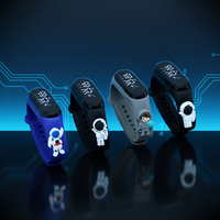 Jam Tangan Anak Kartun Logo Kustom, Jam Tangan Digital LED Fashion, Jam Tangan Anti Air untuk Anak, Remaja, Pelajar