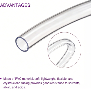 Tuyau en PVC de qualité alimentaire, transparent, flexible, sans BPA, non toxique, résistant aux UV, renforcé, souple, pour l'eau potable - Product Image 4
