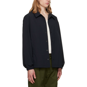 Veste Coach Noire Homme Personnalisée OEM en Gros, Col Pointu, Boutons Pression, Poignets Élastiques, Coupe Ample, Légère, Vêtement d'Extérieur Décontracté - Product Image 4