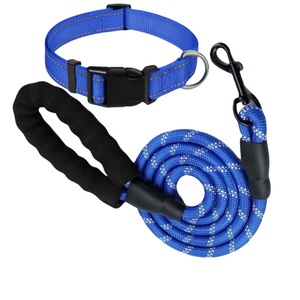 Juicepet <span class=keywords><strong>Collar</strong></span> de perro y juego de correa para caminar al aire libre Collares de mascotas Correas para perros medianos pequeños y grandes Uso seguro para caminar - Product Image 4