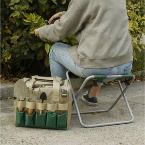 Échantillon gratuit : Outil de jardinage 2-en-1 pliable et portable, genouillère de jardin avec poignées, ensemble d'outils à main avec siège pliant et fonction de jardinage - Product Image 6