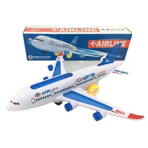 המטוסים זוהר שירה 3d מדהים אורות מוסיקה רוטרי מטוס פלסטיק צעצועים לילדים להאיר אוויר מטוס צעצוע