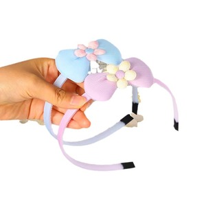 Korean Style Women's <b>Headbands</b> Mixed Colors Cloth Casual Hair Accessories With Flower <b>Bow</b> Design For Daily Wear - Product Image 5