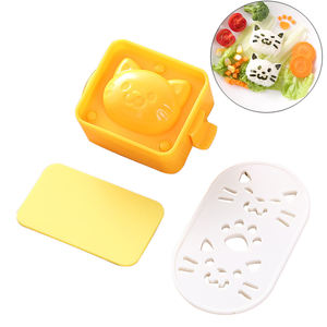 Ensemble de fabricant de <span class=keywords><strong>suchi</strong></span> chat de dessin animé avec Nori Cutter Kit De Accesorios De Cocina Bento accessoires bricolage outils de cuisine fabricant de boules de sushi - Product Image 2