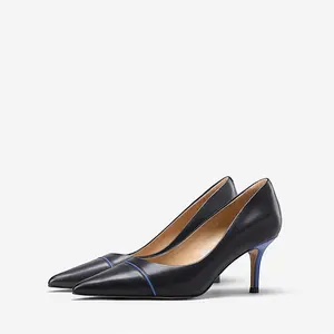 2024 Custom Logo Elegant Women High Heel Shoes Pointed Toe 7cm Stiletto Heels Customized Heels Ladies Office Dress Pumps